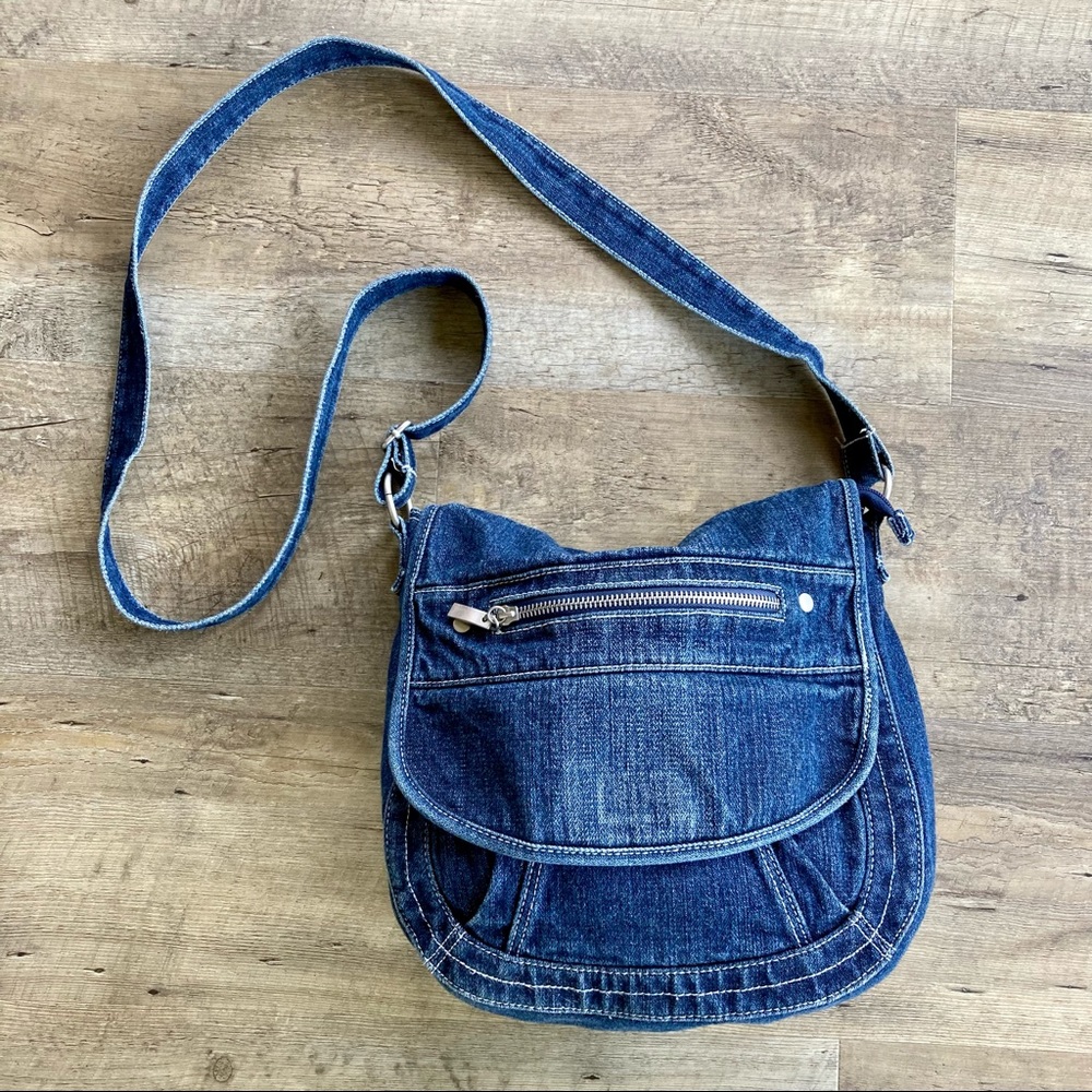 Swiss Army Denim Crossbody / Shoulder Bag Purse - Picture 10 of 14